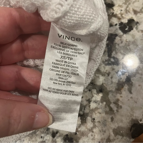 Vince Sweater Front Seam Open Knit Poncho Style Sweater NWT NEW XS - Picture 5 of 10